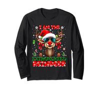 I'm The Extroverted Reindeer Christmas Outfit Funny Xmas Manga Larga