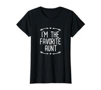 I'm The Favorite Aunt Camiseta gráfica económica, Mujer, Negro, M