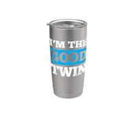I'm the Good Twin Gift Twin Humor Hermano Regalo para gemelos Vaso térmico de acero inoxidable de doble pared