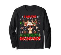 I'm The Grumpy Reindeer Christmas Outfit Funny Xmas Manga Larga