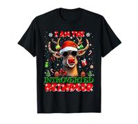I'm The Introverted Reindeer Christmas Outfit Funny Xmas Camiseta