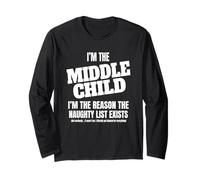 I'm The Middle Child Christmas Naughty List Funny Family Manga Larga