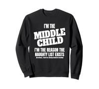I'm The Middle Child Christmas Naughty List Funny Family Sudadera