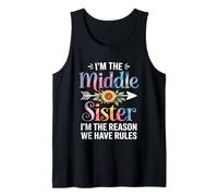I'm The Middle Sister I'm The Reason We Have Rules Funny Camiseta sin Mangas