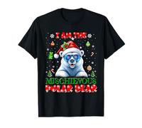 I'm The Mischievous Polar Bear Christmas Outfit Funny Xmas Camiseta