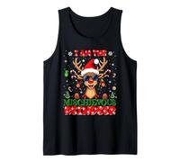 I'm The Mischievous Reindeer Christmas Outfit Funny Xmas Camiseta sin Mangas