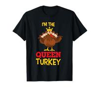 I'm The Queen Turkey Thanhksgiving Thankful For Family Camiseta
