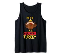 I'm The Queen Turkey Thanhksgiving Thankful For Family Camiseta sin Mangas