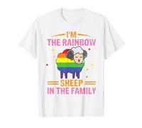 I'm The Rainbow Sheep In The Family Gay Lesbianas LGBT Camiseta gráfica económica, Hombre, Blanco, XL