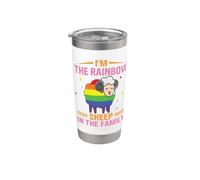 I'm The Rainbow Sheep In The Family Gay Lesbianas LGBT Vaso térmico de acero inoxidable de doble pared