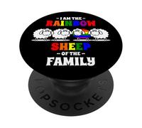 I'm The Rainbow Sheep of The Family Oveja Arco Iris PopSockets PopGrip Adhesivo