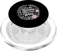 I'm The Reason Mom Needs Wine Parenting Humor Chaos - PopSockets PopGrip para MagSafe
