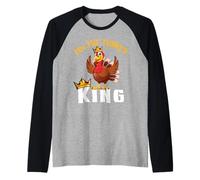 I'm The Turkey King Thanksgiving Thankful For Family Camiseta Manga Raglan