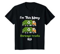 I'm This Many 2 Garbage Truck 2 Years Birthday Toddler Boys Camiseta