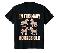 I'm This Many Horses Old Four Years Old Kids 4th Birthday Camiseta