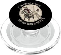 I'm Tired of Waking up and Not Being in France Skeleton PopSockets PopGrip para MagSafe