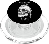 I'm Too Fat To Run I Fight Viking Skull Warrior PopSockets PopGrip para MagSafe