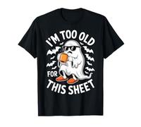 I'm Too Old for This Sheet Ghost Coffee Lover Halloween Camiseta