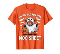 IM Too Viejo para Esta Hoja MOO Halloween Vaca Fantasma Camiseta