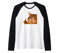 I'm Trying My Best Funny Crying Cat Meme Weird Cat Face Meme Camiseta Manga Raglan
