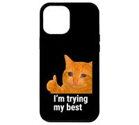 I'm Trying My Best Funny Crying Cat Meme Weird Cat Face Meme Carcasa para iPhone 12 Pro MAX