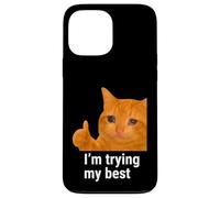 I'm Trying My Best Funny Crying Cat Meme Weird Cat Face Meme Carcasa para iPhone 13 Pro MAX