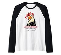 Im Undiagnosed But Something Ain't Right Funny Crazy Chicken Camiseta Manga Raglan