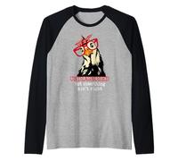 I'm Undiagnosed But Something Aint Right Funny Crazy Chicken Camiseta Manga Raglan