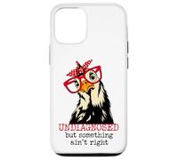 Im Undiagnosed But Something Ain't Right Funny Crazy Chicken Carcasa para iPhone 12/12 Pro