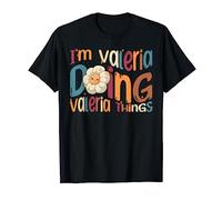 I'm Valeria Doing Valeria Things, Funny Groovy Retro Valeria Camiseta