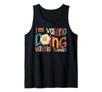 I'm Valeria Doing Valeria Things, Funny Groovy Retro Valeria Camiseta sin Mangas