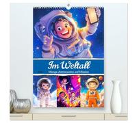 Im Weltall. Manga-Astronauten auf Mission (hochwertiger Premium Wandkalender 2026 DIN A2 hoch), Kunstdruck in Hochglanz: Eine kosmische Reise mit ... das Universum erkunden und Abenteuer erleben
