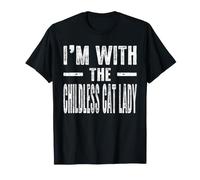 I'm with The CHILDLESS Cat Lady Couples Matching Halloween Camiseta