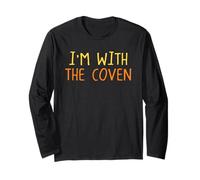 Im with The Coven Halloween Funny Witch Spooky Season Mujeres Manga Larga