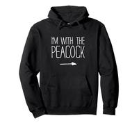 I'm with The Peacock Shirt - Disfraz para Adultos, niños, Hombres y Mujeres Sudadera con Capucha