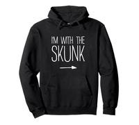 I'm with The Skunk Shirt Disfraz para Adultos, niños, Hombres y Mujeres Sudadera con Capucha