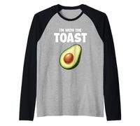 I'm with The Toast - Pareja de Disfraces de Halloween a Juego Camiseta Manga Raglan