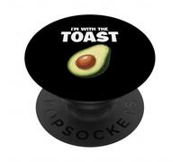 I'm with The Toast - Pareja de Disfraces de Halloween a Juego PopSockets PopGrip Adhesivo