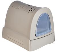 Imac - Bandeja Higiénica Arenero Cubierto WC Gatos Zuma 40 x 42,5 x 56 cm Gris, Caja de Arena Sanitaria, Ideal para Gatos, Higiene y Comodidad Garantizada
