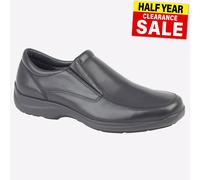 IMAC Blayney Cuero Hombre Casual Formal Vestido Diario Zapatos de Trabajo Negros