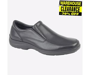 IMAC Blayney Cuero Hombre Casual Formal Vestido Diario Zapatos de Trabajo Negros