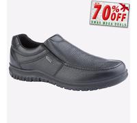 IMAC Denman Impermeable Clásico Hombre Cómodo Calce Zapatos de Cuero Negro