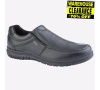 IMAC Denman Impermeable Clásico Hombre Cómodo Calce Zapatos de Cuero Negro