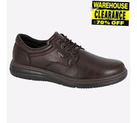 IMAC Milton Clásico Hombre Cómodo Impermeable Zapatos Marrones (Extra Ancho)