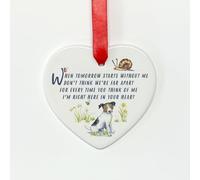 Image Industry Jack Russell When Tomorrow Starts - Corazón de cerámica para perro, regalo conmemorativo, decoración colgante