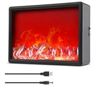 IMAGE Luces LED para chimenea, USB, funciona con pilas, linterna sin llama, llama LED para decoración navideña del hogar