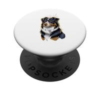 Imagen artística de Perro Aussie Dog Lover Majestic PopSockets PopGrip Adhesivo