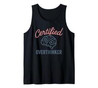 Imagen Cerebro Sobrepensador Certificado Camiseta sin Mangas