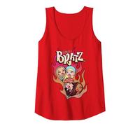 Imagen de ángel con Logo Degradado en Forma de corazón y Fuego de Bratz Group Camiseta sin Mangas, Mujer, Rojo, S