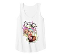 Imagen de ángel con Logo Degradado en Forma de corazón y Fuego de Bratz Group Camiseta sin Mangas, Mujer, Blanco, XL